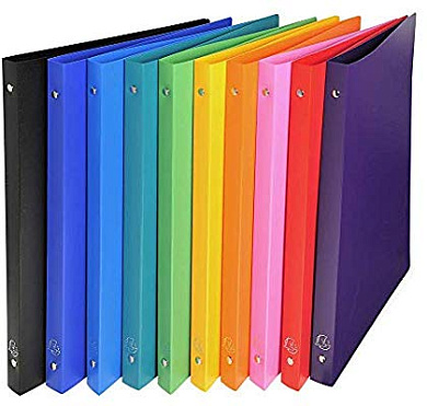 Папка на кольцах "Exacompta", 4 кольца, ассорти, (020948)