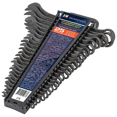 Набор комбинированных ключей 25 пр, 6-19, 21, 22, 24, 27, 30, 32 мм SIGMATOOL Sigmatool-5262MP BLACK