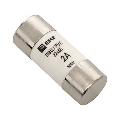 Плавкая вставка цилиндрическая ПВЦ (22х58) 2А EKF pvc-22x58-2