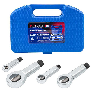 Набор гайколомов 4 пр., 9-12, 12-16, 16-22, 22-27 мм YATAFORCE YF-672