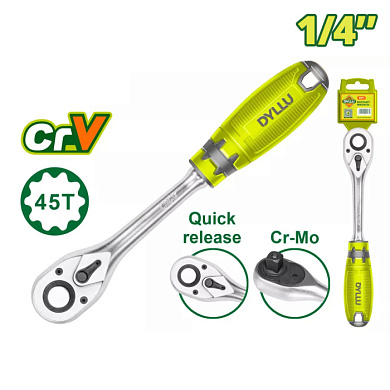 Трещотка 1/4" 45 зуб DYLLU DTRW1214