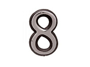 Цифра дверная АЛЛЮР пластик "8" хром (УЗК)