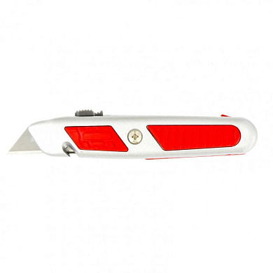 Нож, 19 мм, выдвижное трапециевидное лезвие, отделение для лезвий, метал. корпус Matrix 78967