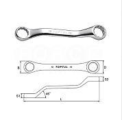 Ключ накидной 45° MINI Toptul серия AAAK
