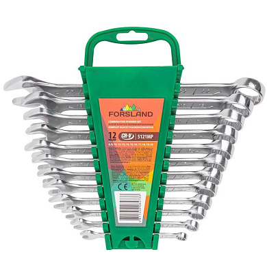 Набор ключей комбинированных 12 пр., 6, 8, 10, 12-19, 22 мм Forsland Forsland-5121MP