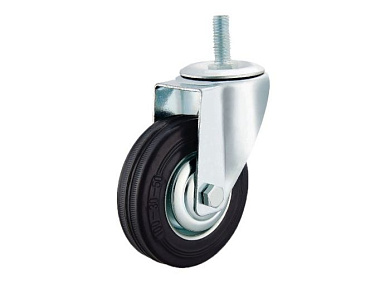 Колесо поворотное SCt 55 125 мм резина с болтом (F) TOR 1027173