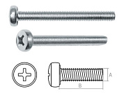 Винт с полусферической головкой, цинк, кл. пр. 5.8, DIN 7985 Starfix