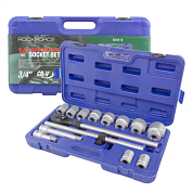 Набор торцевых головок 22-50 мм 14 пр 3/4'' 12-гр RockForce RF-6141-9
