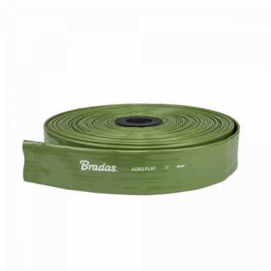 Напорный рукав ПВХ IRRIGATION AGRO-FLAT 1-1/2" 30 м раб. дав. 6bar/max 18b, зеленый Bradas WAF6B112030