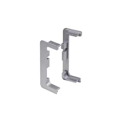 Комплект заглушек металлич. к профилю Gola, С-образных (левая+правая) серебро 3 AKS 67682