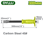Зубило 300x18x25 мм с протектором DYLLU DTCC1302