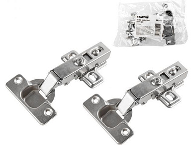 Петля накладная с доводчиком Clip-on, 2 шт в зип-локе Starfix SMF-95501-2