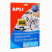 Погодоустойчивые желтые этикетки из полиэстера Apli, 210x297 мм, 20 листов, 1 шт, желтый