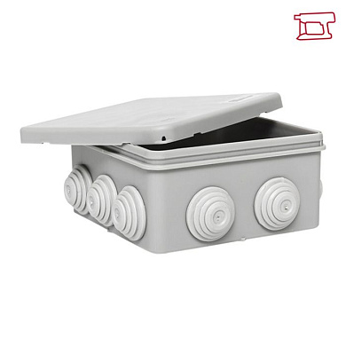 Коробка распределительная КМР-030-014 с крышкой (100х100х50), 10 мембр, вводов IP55 EKF plc-kmr-030-014