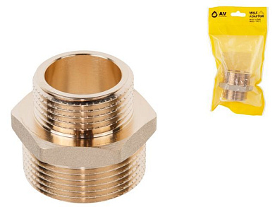 Ниппель ред. 1 1/4" нар.х1" нар., инд. упак. AV Engineering AVE303019