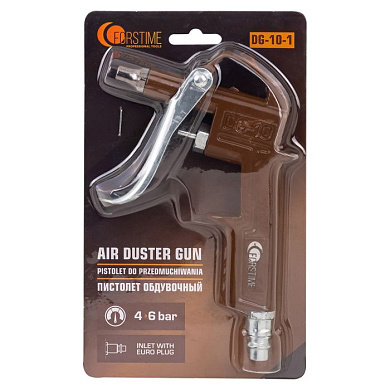 Пистолет обдувочный, сопло 15 мм, 4-6Bar, в блистере FORSTIME FT-DG-10-1