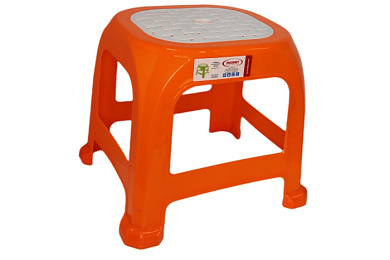 Табурет "Симпатия" малый оранжевый / белый РУССПЛАСТ РП-312оранж