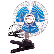 Вентилятор 8" 12V на клипсе металл-пластик SKYWAY S01901009