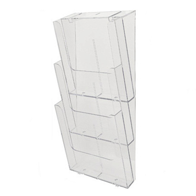 Модуль настенный "Exacompta", 3 отделения, вертикальный, прозрачный