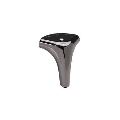 Опора мебельная мет. OLYMPIA h120 угловая черный хром AKS 112849