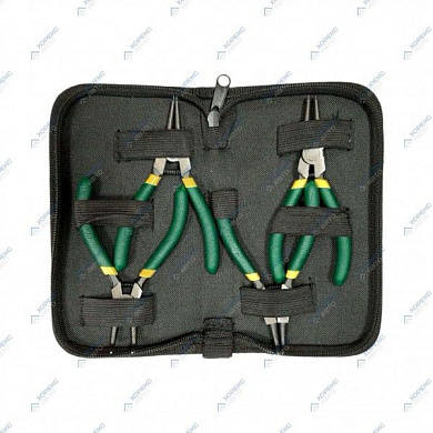 Набор съемников стопорных колец сжим/разжим, прямой/угловой 125 мм  4 пр HOREX HZ 25.1.059S