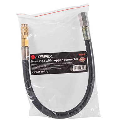 Шланг резиновый армированный с быстросъемным соединением и клапаном сброса для тестера компрессии двигателя 500 мм Forsage F-913G-P