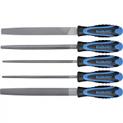 Набор напильников 200 мм, 5 шт, двухкомпонентная рукоятка Барс 15854