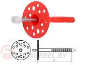 Дюбель для теплоизоляции с металлич. гвоздем, термоголовка Starfix