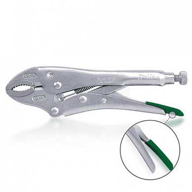 Зажим-плоскогубцы изогнутые 180 мм Toptul DAAQ2B07