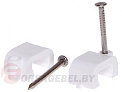 Скоба для крепления прямоугольного кабеля, с гвоздем Starfix