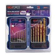 Набор сверл по металлу 15 пр, 1.5-10 мм YATAFORCE YF-924U15
