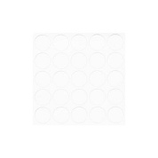 Заглушка самоприлипающая к конфирматам белый (14320) (лист-25шт.) FOLMAG 12535