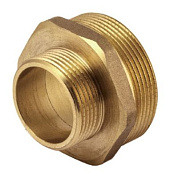 Ниппель переходной (бочонок) 1/2"х3/8" ш-ш, латунь SM028 TIM