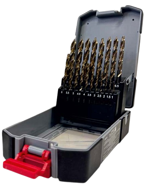 Набор сверел по металлу HSCO (5% Co) DIN338 MULTISTEP, 19 шт. 1-10 мм/0,5, WUMAX 1626940019