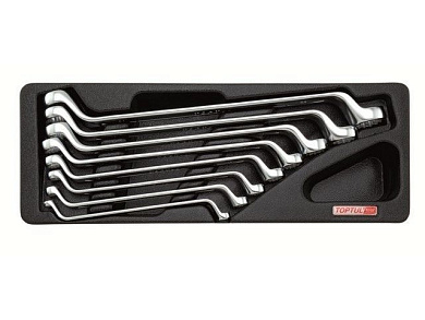 Набор-сет ключей накидн.75° 6-22мм 8шт. 136х364мм Toptul GAAT0802