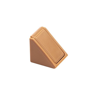 Уголок пластиковый одинарный с крышкой совместно ольха -10- (уп/100шт) PL 13233