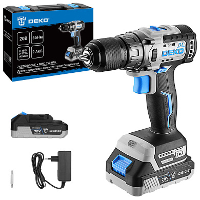 Дрель-шуруповерт аккумуляторная ZKCD20V ONE + DEKO 084-1003