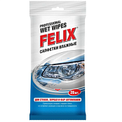 Салфетки влажные для стекол, зеркал и фар 20 шт. FELIX 410060003