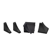 Комплект ПВХ аксессуаров к плинтусу LP чёрный, 55, EL-MECH-PLAST 60549