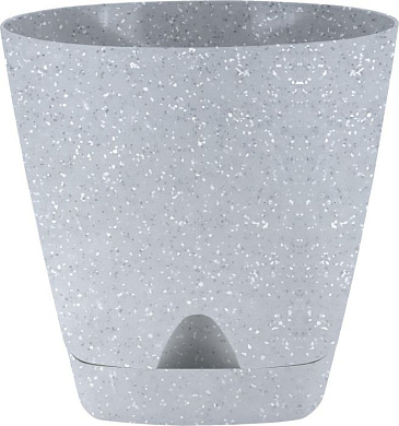 Горшок для цветов InGreen Amsterdam D140мм 1,35л с прикорневым поливом, светлый камень Пластик Репаблик IG629910025