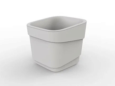 Горшок для цветов фактурный "Hills" 2,2 л, d 155, h 145,5 мм, молочный Полимербыт 4397407