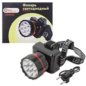 Фонарь светодиодный налобный аккумуляторный, 12500К, 4В, 500Ма, зарядка - 12 ч, работа - 7 ч, ForceKraft FK-CAM2042