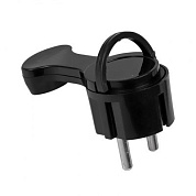 Вилка угловая плоская с/з черная "СТЕЛС" 16А 250В EKF PRO AVYF16-30-r