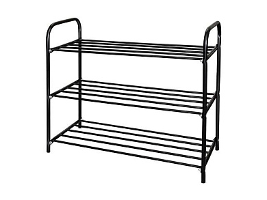 Этажерка для обуви Ника комфорт 3-х секционная, 590х330х790 мм, черный NIKA ЭТК3/Ч