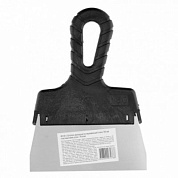 Шпатель фасадный из нержавеющей стали, пластмассовая ребристая ручка Россия