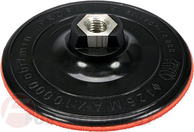 Насадка пластиковая жесткая 125 мм М14 под круг на липучке Vorel 08500