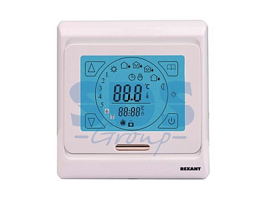 Терморегулятор сенсорный с автоматическим программированием R91XT белый REXANT 51-0533