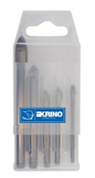 Набор сверел по стеклу 4-5-6-8-10 мм HRA 90, 5 пр. Krino 03146700