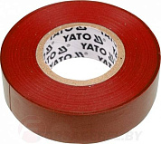 Изолента ПВХ красная 19 мм х 20 м. х 0,13 мм Yato YT-8166