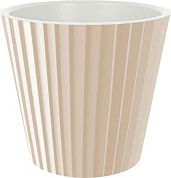 Горшок для цветов InGreen Sand D230мм, 5,8л c дренажной вставкой молочный шоколад Пластик Репаблик IG640210047